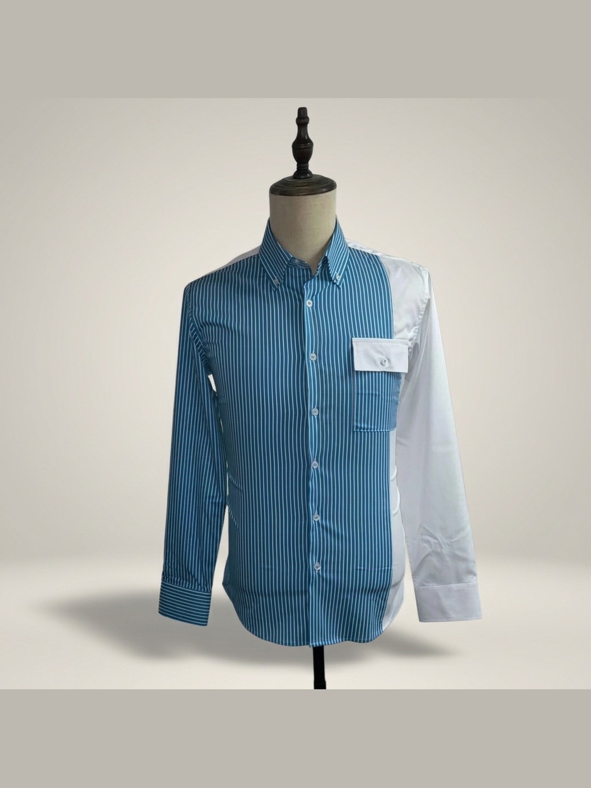 Chemise Bicolore Bleu & Blanc — Bleu & blanc