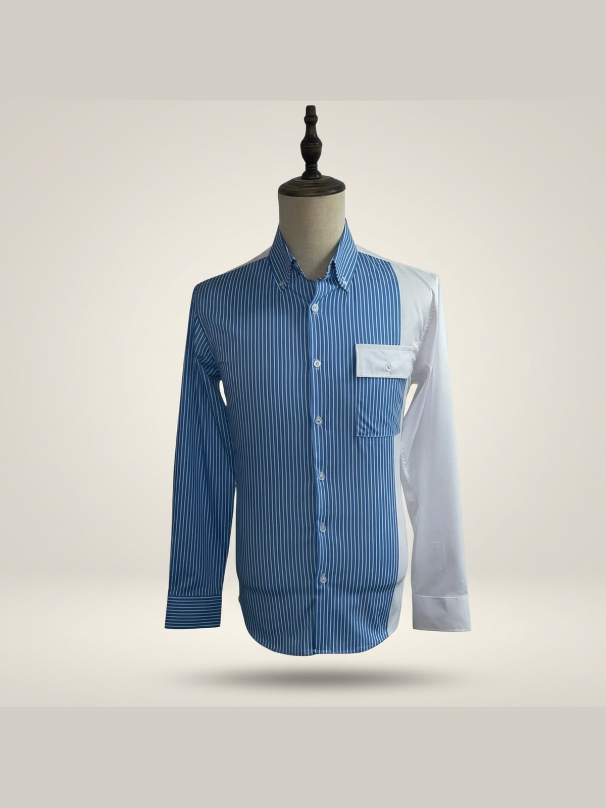 Chemise Bicolore Bleu Intense & Blanc — Bleu intense & blanc