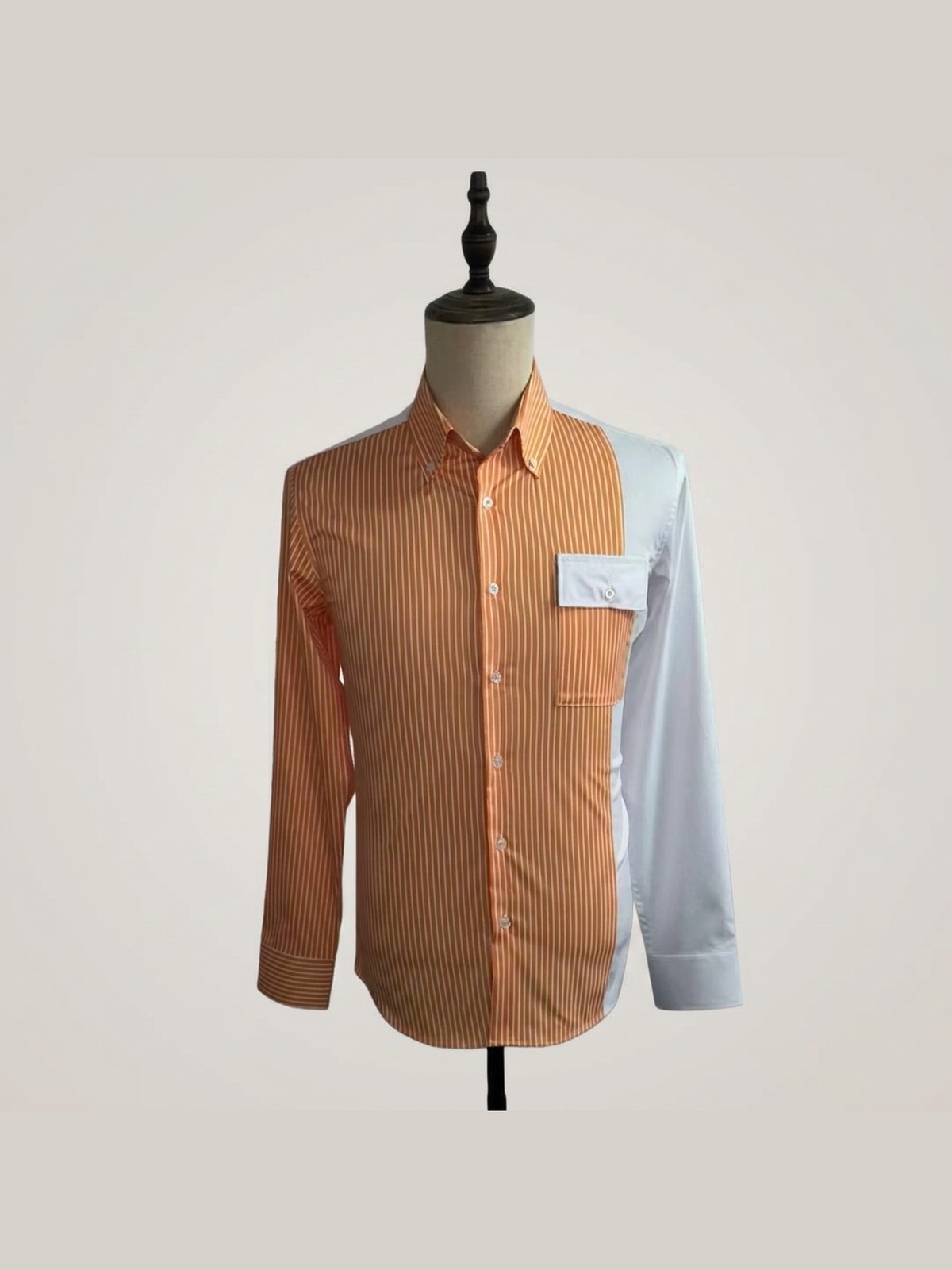 Chemise Bicolore Orange & Blanc — Orange & blanc